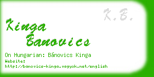 kinga banovics business card